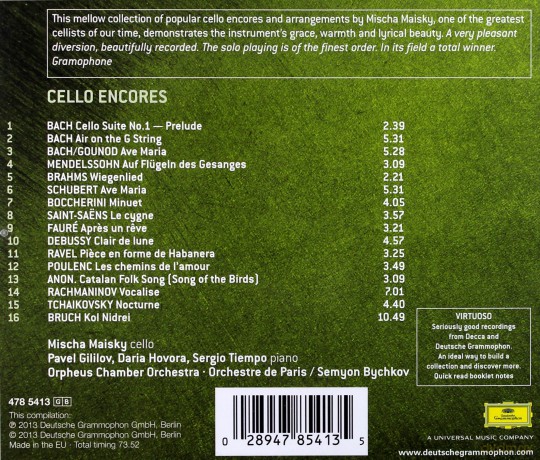 Mischa Maisky: Cello Encores (Virtuoso) [CD]