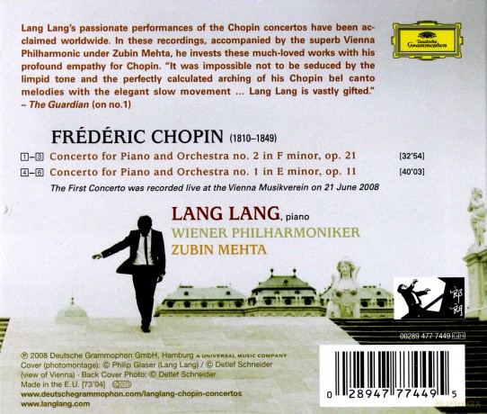 Lang Lang: Chopin:Piano Concertos [CD]