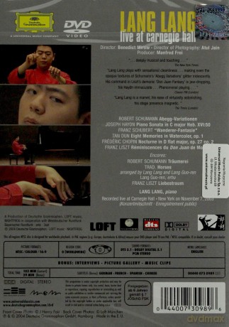 Lang Lang: Live At Cornegie Hall [DVD]