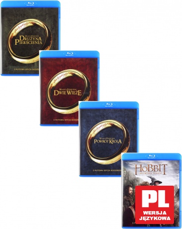 Władca Pierścieni Trylogia + Hobbit Pakiet [8Blu-Ray]