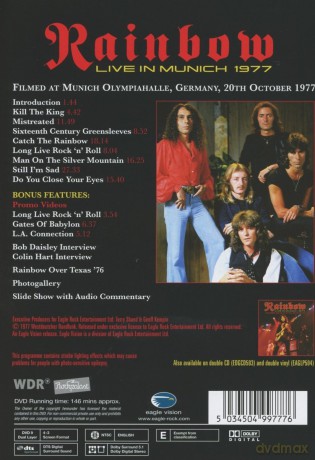 Rainbow: Live In Munich 1977 Rockpalast [DVD]