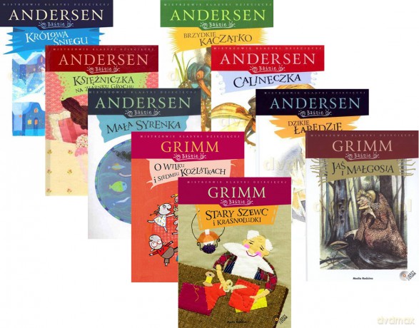 Mistrzowie Klasyki Dziecięcej Kolekcja (Hans Christian Andersen, Jakub Grimm, Wilhelm Grimm) Pakiet [9xKSIĄŻKA]