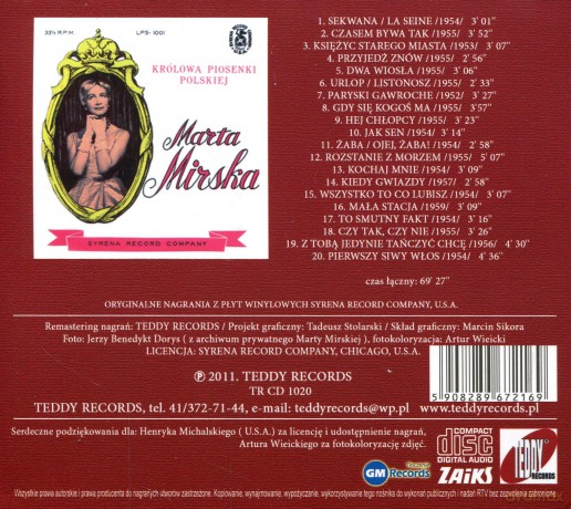 Królowa Polskiej Piosenki - Marta Mirska (digipack) [CD]