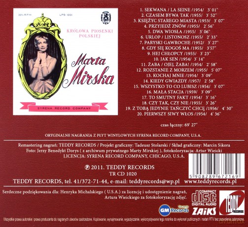 Królowa Polskiej Piosenki - Marta Mirska (digipack) [CD]