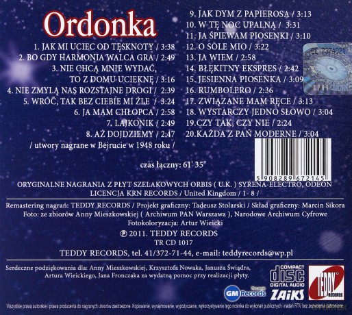 Ordonka - Ostatnie nagrania Liban'48 (digipack) [CD]