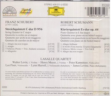 Lasalle Levien: Schubert:Quintet C + [CD]