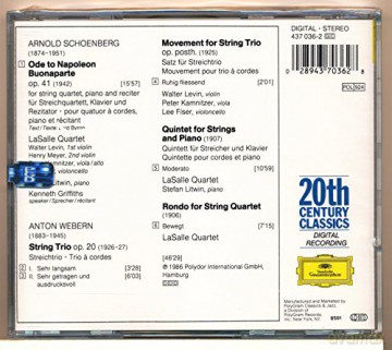 Lasalle: Schoenberg:Ode Auf Napoleon + [CD]