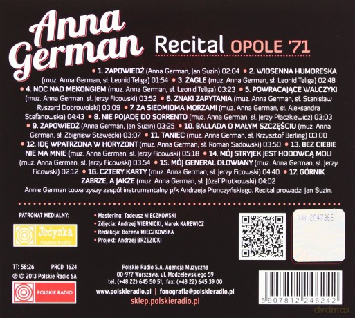 Anna German: Recital Opole 71 (digipack) [CD]