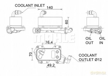 Mahle CLC 132 000P Chłodnica oleju, automatyczna przekładnia BMW