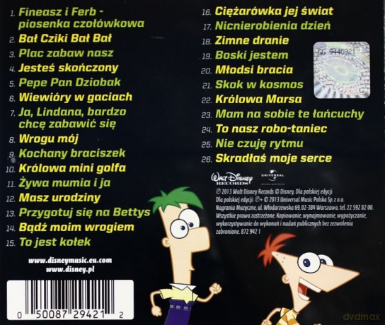 Fineasz I Ferb: Ferbastyczne Hity [CD]