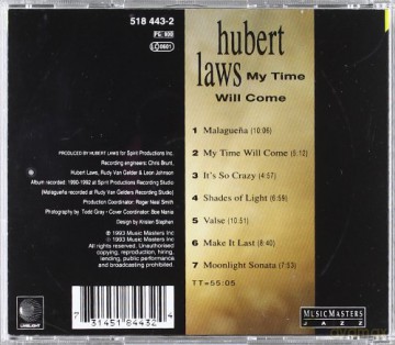 Laws Hubert: My Time Will Come [CD]