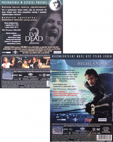 Nieśmiertelny / Martwe zło 2. Pakiet [2DVD]