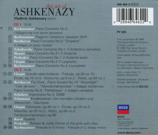 Vladimir Ashkenazy: The Art Of [2CD]