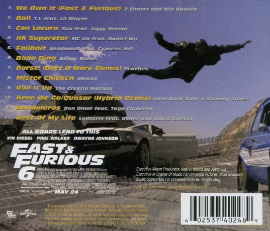 Fast & Furious 6 soundtrack (Szybcy i wściekli 6) [CD]