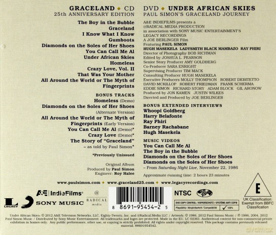 Paul Simon: Graceland 25th Anniversary Edition (featuring Under African Skies Film) [CD]+[DVD]