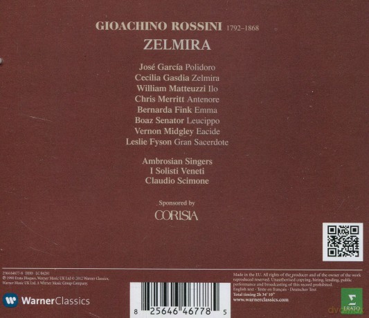 Claudio Scimone/Jose Garcia: Ross:Zelmira [2CD]