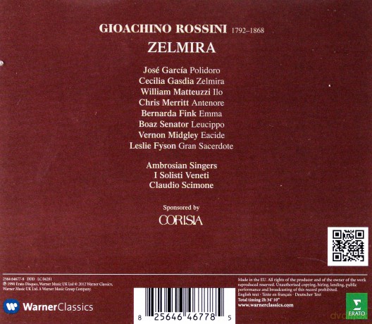 Claudio Scimone/Jose Garcia: Ross:Zelmira [2CD]