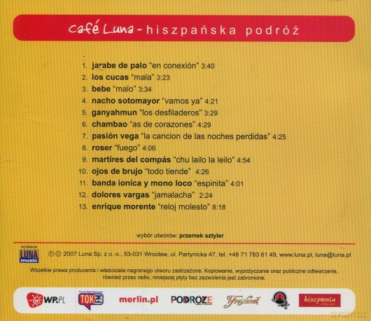 Cafe Luna - Hiszpańska podróż 1 [CD]