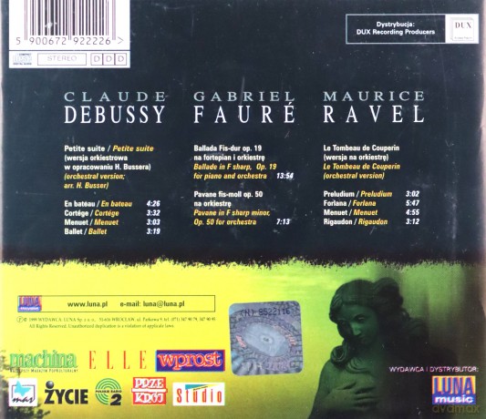 Debussy, Faure, Ravel [CD]