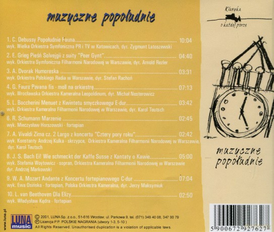 Klasyka o każdej porze - Muzyczne popołudnie [CD]