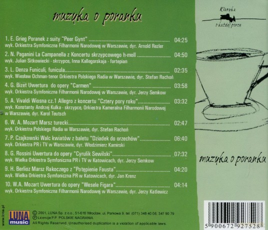 Klasyka o każdej porze - Muzyka o poranku [CD]