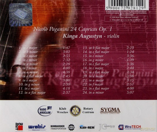 Nicolo Paganini 24 Caprices Op.1 [CD]