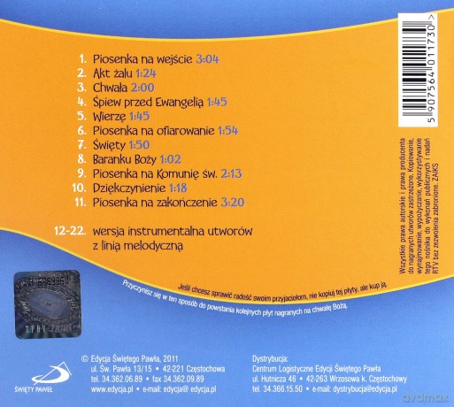 Dary Miłości. Piosenki do Mszy św. dla dzieci [CD]