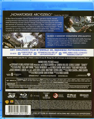 Grawitacja 3D [Blu-Ray 3D]+[Blu-Ray]
