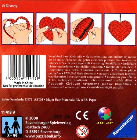 RAVENSBURGER Puzzle serca HSM3 60 el. (841967) [PUZZLE]