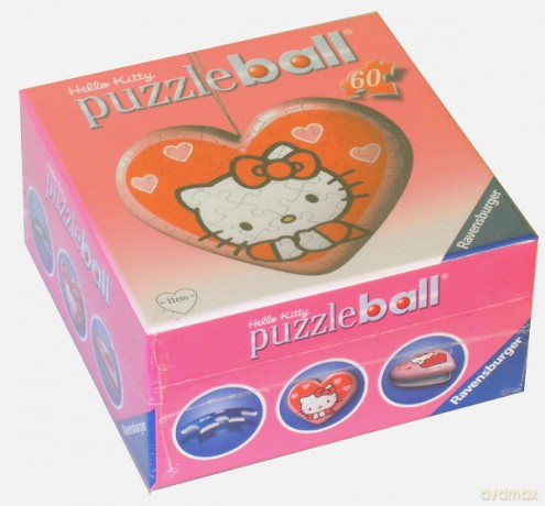 RAVENSBURGER Puzzle serce 60 el. Hello Kitty (843237) [PUZZLE]