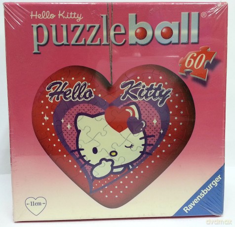 RAVENSBURGER Puzzle serce 60 el. Hello Kitty (843237) [PUZZLE]