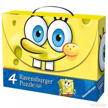 RAVENSBURGER 2x64 el., 2x81 el. Tornister Spongebob (072132) [PUZZLE]