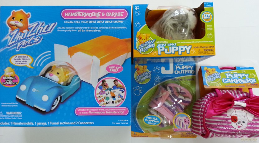 Zhu Zhu Puppies Piesek+samochód+ubranko+nosidełko (81140) [ZABAWKA]