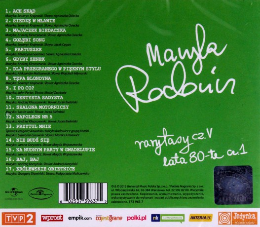 Maryla Rodowicz: Rarytasy Cz.5 (lat 80 cz. 1) [CD]