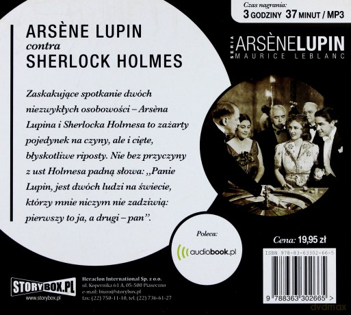 Arsene Lupin Vs Sherlock Holmes - Maurice Leblanc (digipack) [AUDIOBOOK] [CD-MP3]  