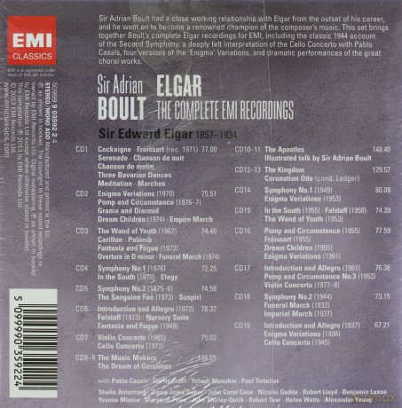 Adrian Sir Boult: Elgar: The Complete Emi Recordings (Limited) [19CD]