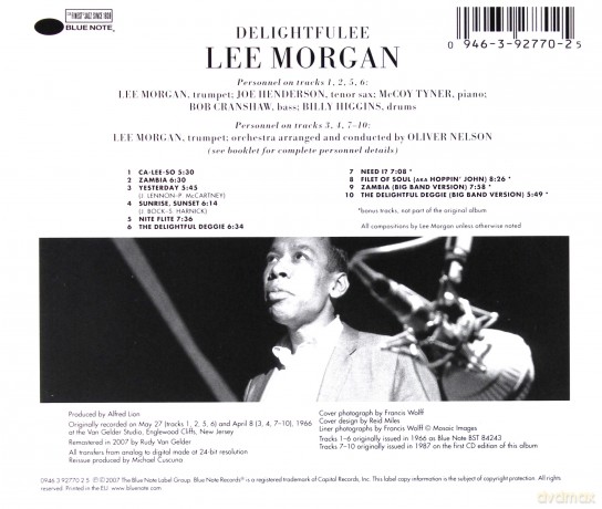 Lee Morgan: Delightfulee (RVG) [CD]