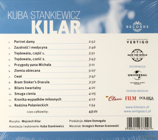 Kuba Stankiewicz: Kilar [CD]