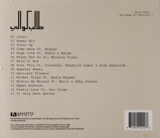Talib Kweli: Prisoner Of Conscious [CD]