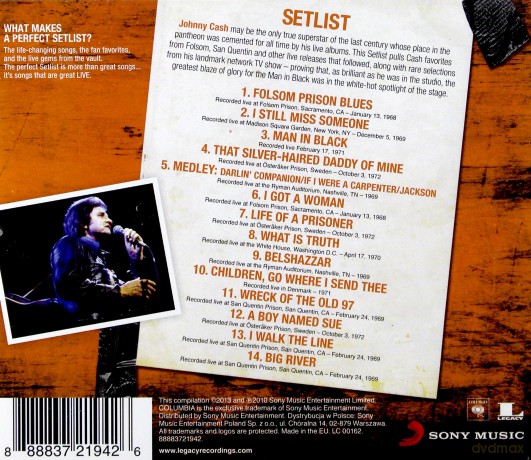 Johnny Cash: Setlist: The Very Best Of Johnny Cash Live [CD]