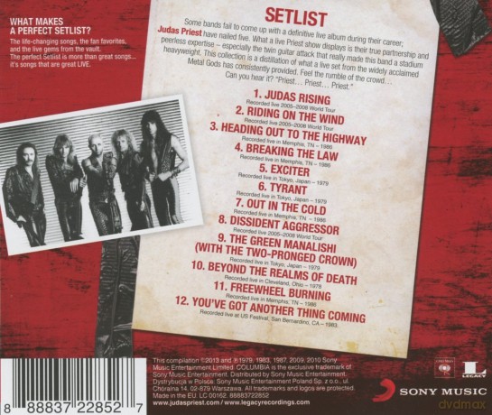 Judas Priest: Setlist: The Very Best Of Judas Priest Live [CD]