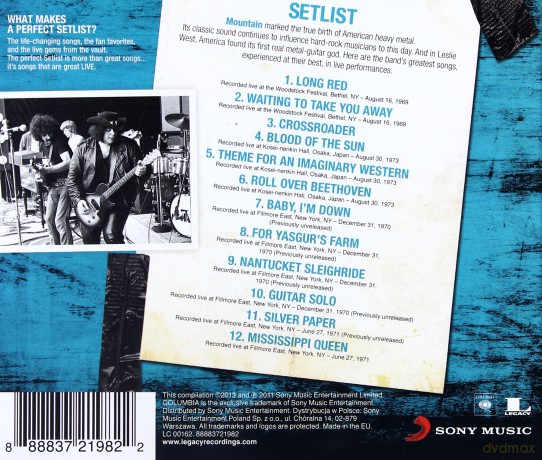 Mountain: Setlist: The Very Best Of Mountain Live [CD]
