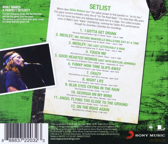 Willie Nelson: Setlist: The Very Best Of Willie Nelson Live [CD]