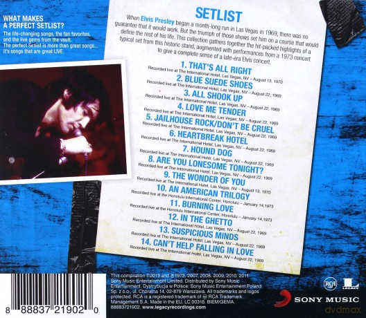 Elvis Presley: Setlist: The Very Best Of Elvis Presley Live [CD]