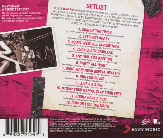 Quiet Riot: Setlist: The Very Best Of Quiet Riot Live [CD]