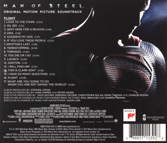 Man Of Steel soundtrack (Hans Zimmer) [CD]