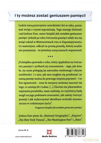 Jak zostałem geniuszem pamięci - Joshua Foer [KSIĄŻKA]