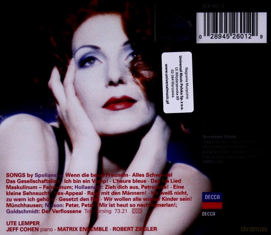 Lemper (Deutsch): Berlin Cabaret Songs [CD]