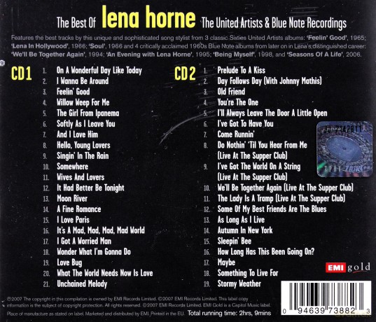 Lena Horne: The Best Of Lena Horne [2CD]
