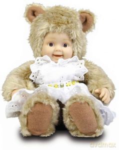 Lalka Anne Geddes miś w fartuszku 9" [KSIĄŻKA]